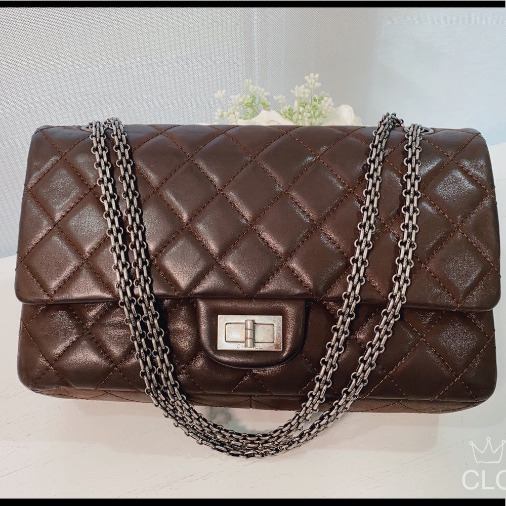 Chanel Reissued 2.55 227 Brown Bag